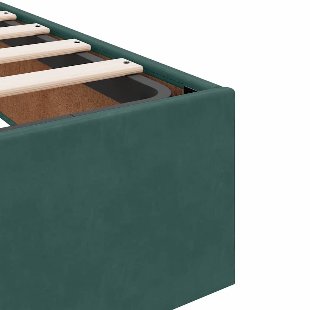 Lit coffre ottoman en velours - Modèle Eden