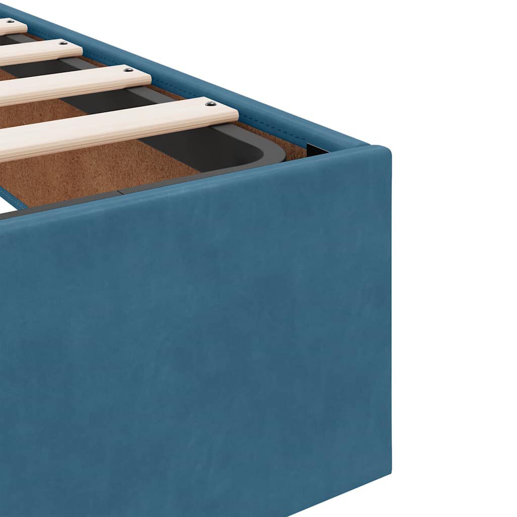 Lit coffre ottoman en velours - Modèle Eden