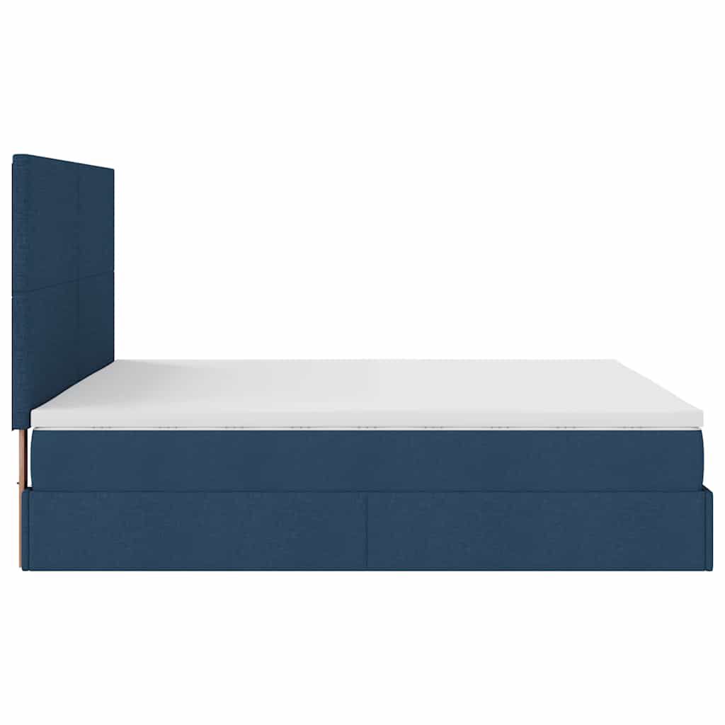 Lit coffre ottoman avec matelas - surmatelas - tête de lit XL - Modèle Eléonore