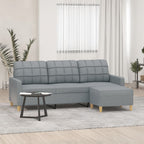 Canapé moderne avec repose-pieds en tissu - Modèle Lucas