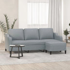Canapé moderne avec repose-pied en tissu - Modèle Noa