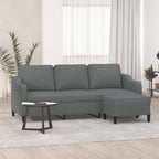 Canapé moderne avec repose-pied en tissu - Modèle Noa