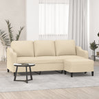 Canapé moderne avec repose-pied en tissu - Modèle Noa