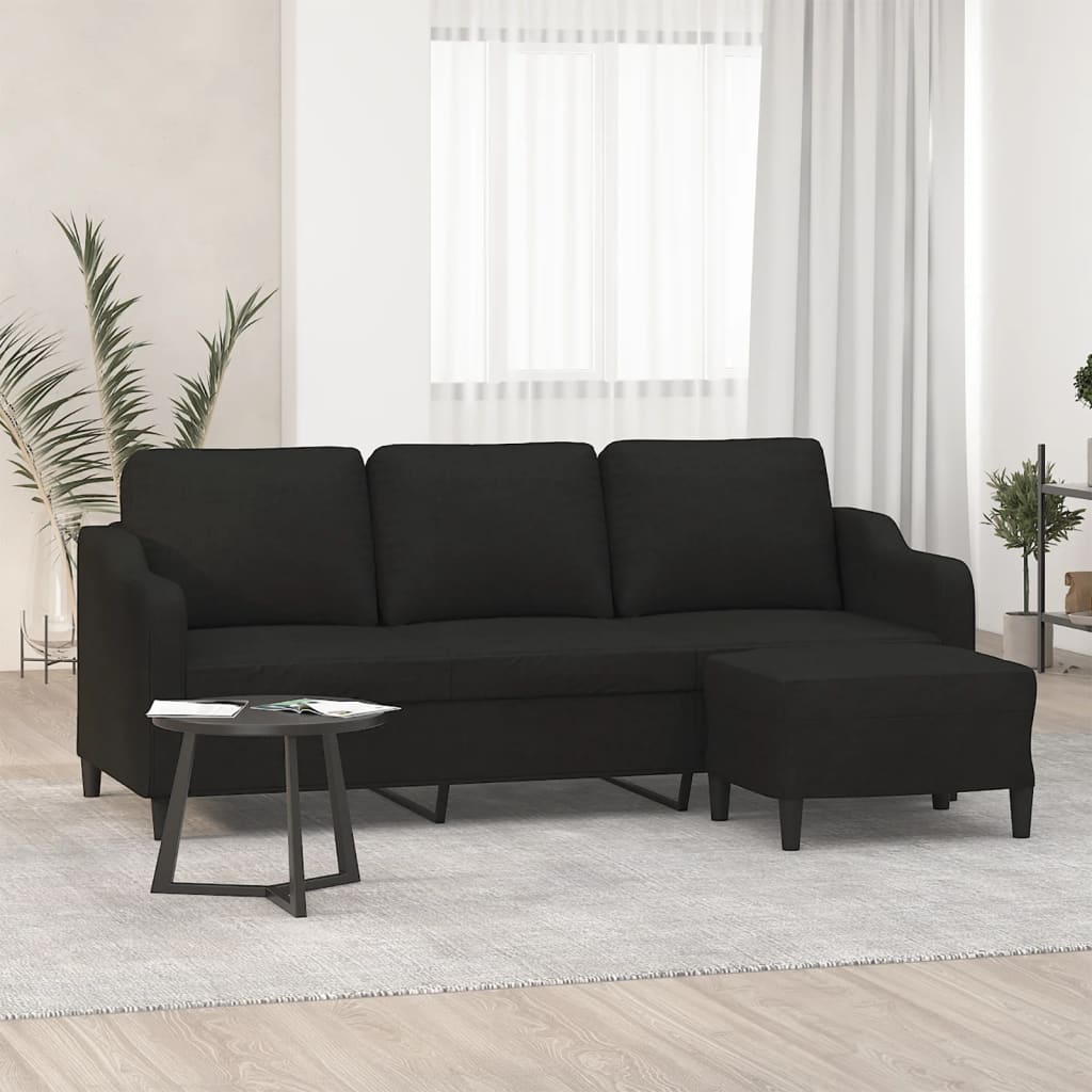 Canapé moderne avec repose-pied en tissu - Modèle Noa