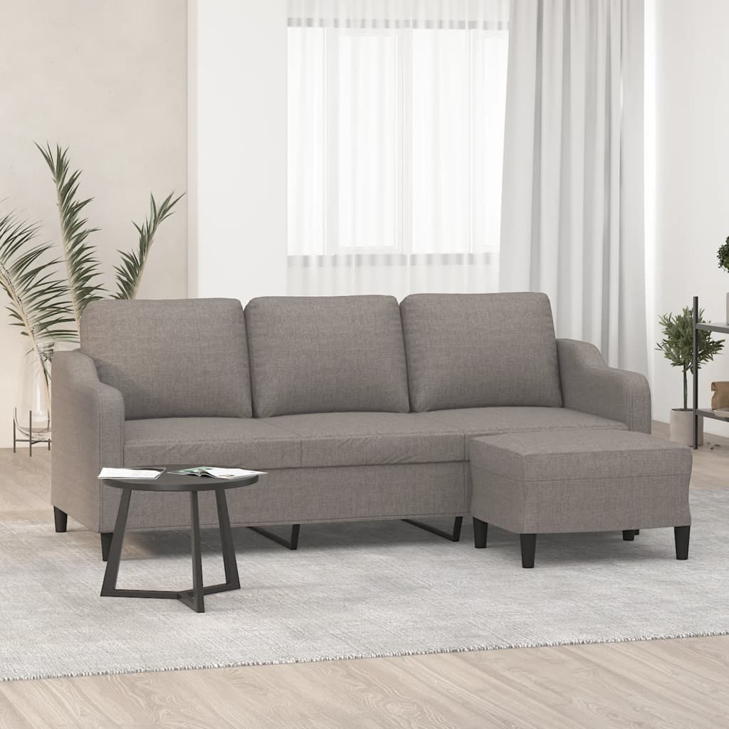 Canapé moderne avec repose-pied en tissu - Modèle Noa
