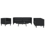 Ensemble de canapé Chesterfield en similicuir - Modèle Arthur