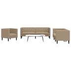 Ensemble de canapé Chesterfield en similicuir - Modèle Arthur