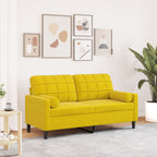 Canapé moderne avec oreillers décoratifs en velours - Modèle Milan
