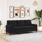 Canapé moderne avec oreillers décoratifs en velours - Modèle Milan