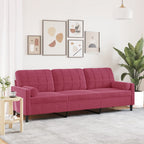 Canapé moderne avec oreillers décoratifs en velours - Modèle Milan