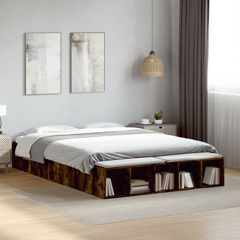 Lit coffre en bois avec rangement - Modèle Anna