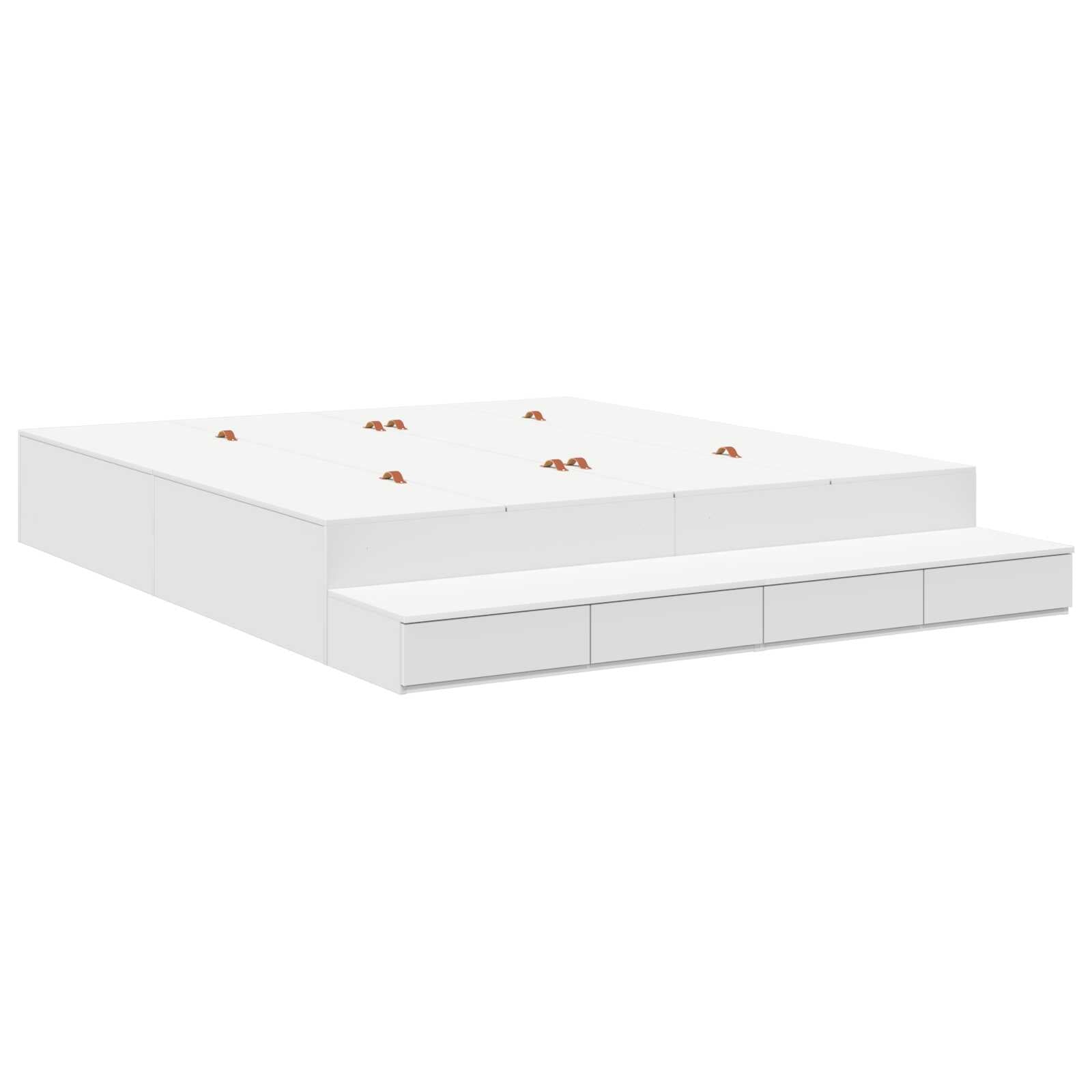 Lit coffre en bois avec rangement - matelas inclus - Modèle Naya