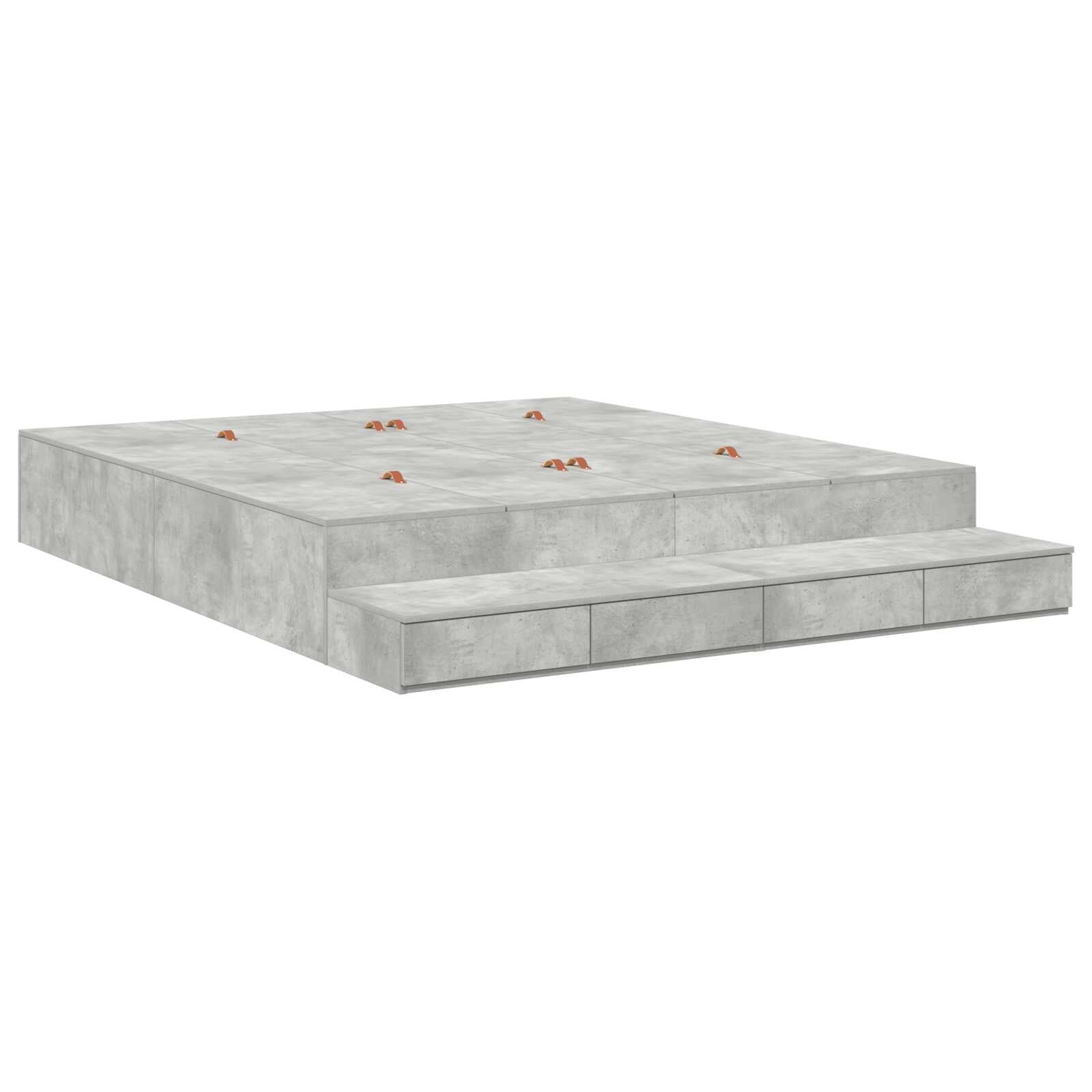 Lit coffre en bois avec rangement - matelas inclus - Modèle Naya