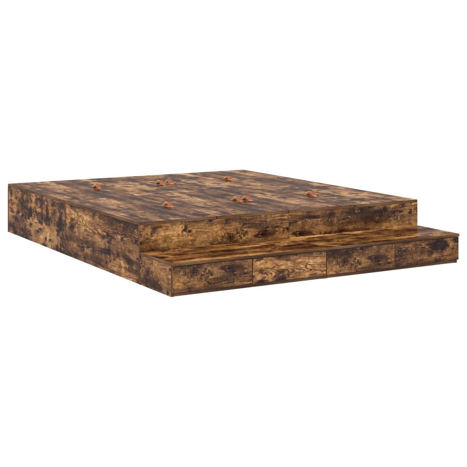 Lit coffre en bois avec rangement - matelas inclus - Modèle Naya