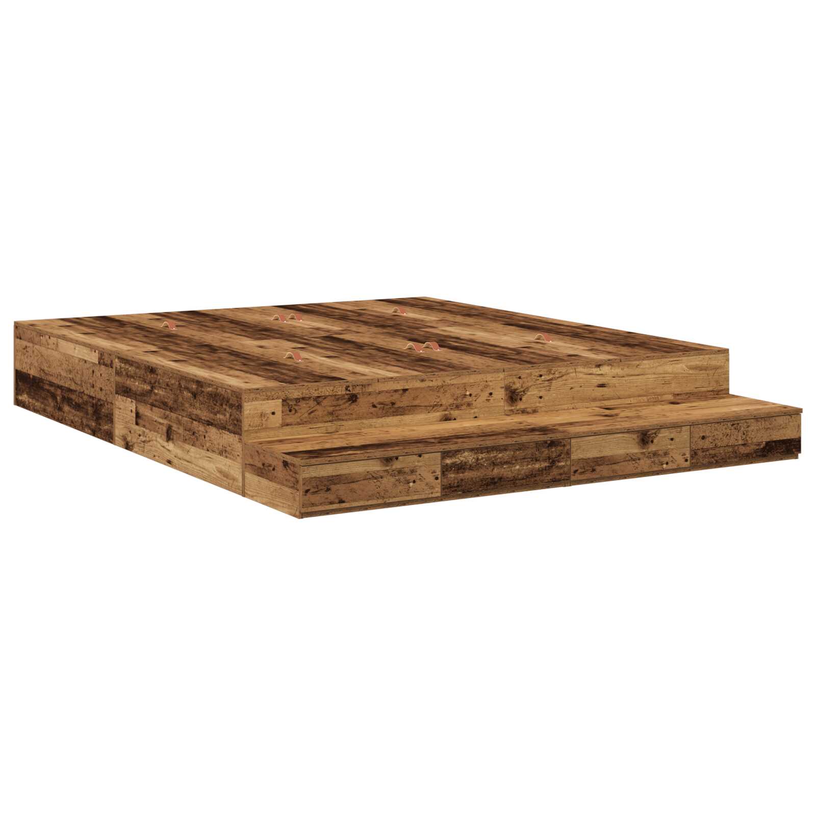 Lit coffre en bois avec rangement - matelas inclus - Modèle Naya