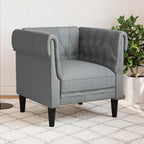 Fauteuil Chesterfield en tissu - Modèle Elliot