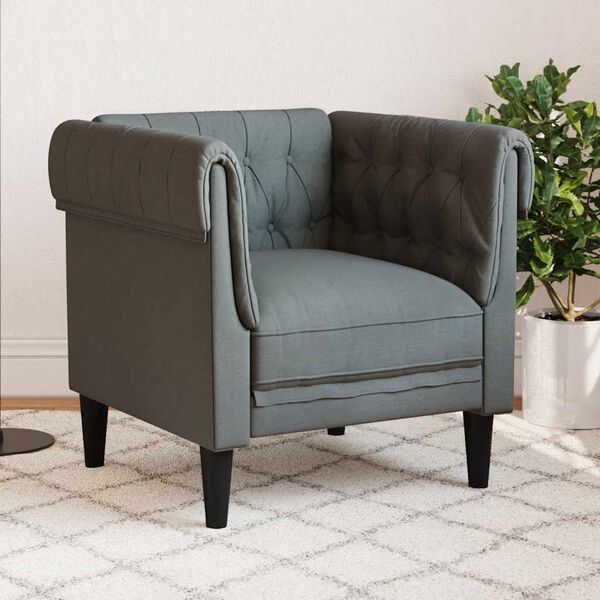 Fauteuil Chesterfield en tissu - Modèle Elliot
