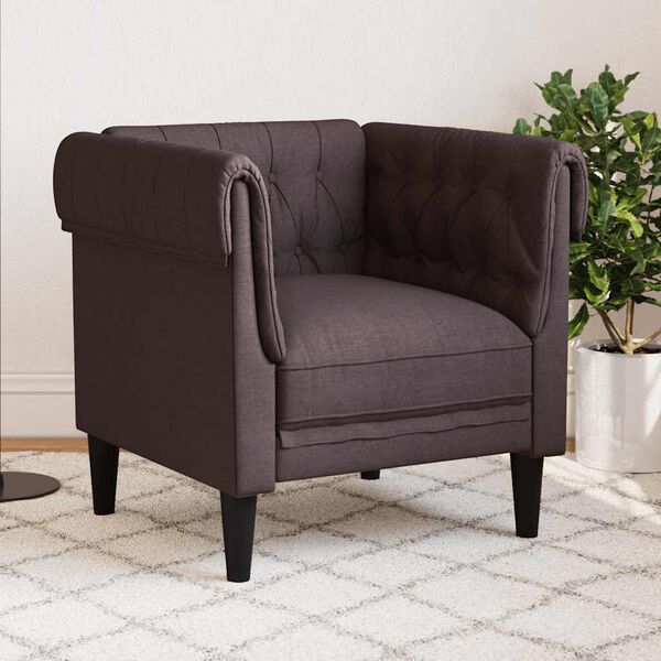 Fauteuil Chesterfield en tissu - Modèle Elliot