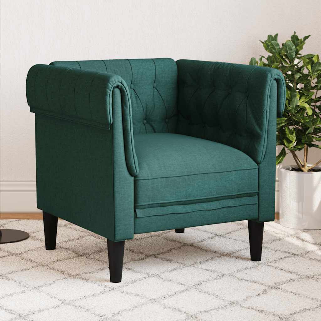 Fauteuil Chesterfield en tissu - Modèle Elliot