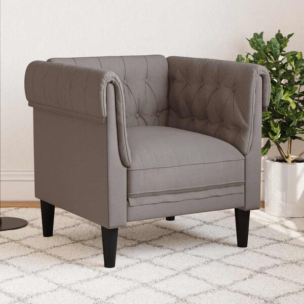 Fauteuil Chesterfield en tissu - Modèle Elliot