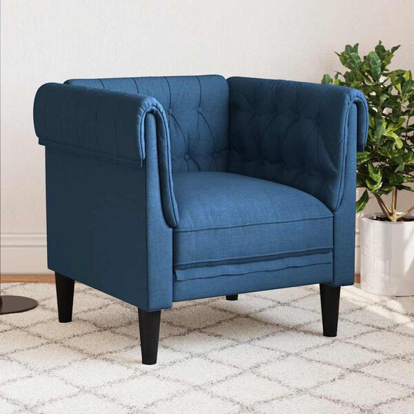 Fauteuil Chesterfield en tissu - Modèle Elliot