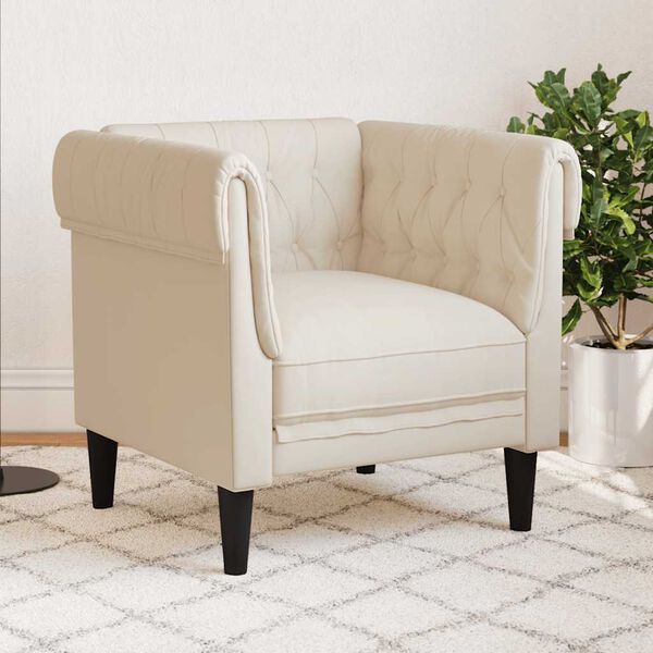 Fauteuil Chesterfield en tissu - Modèle Elliot