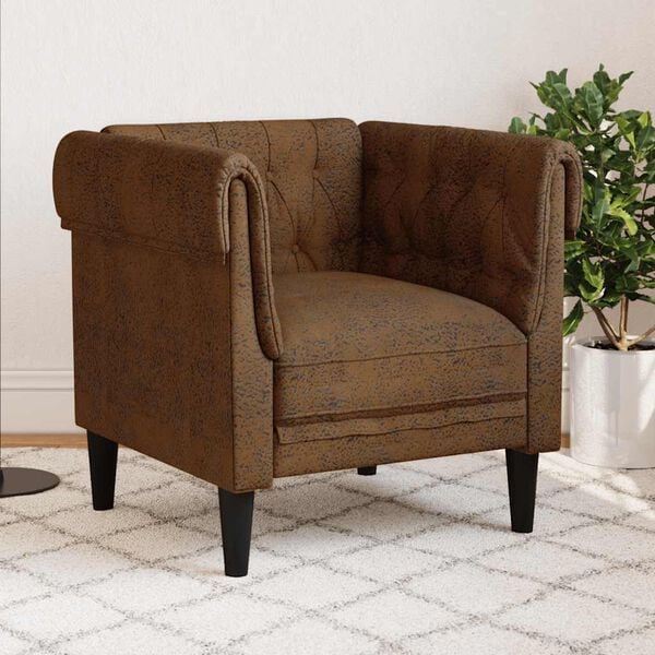 Fauteuil Chesterfield en tissu - Modèle Elliot