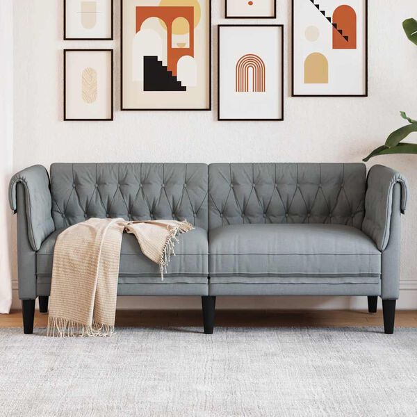 Canapé Chesterfield en tissu - Modèle Edward