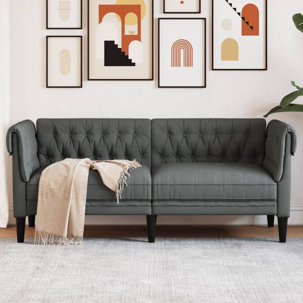 Canapé Chesterfield en tissu - Modèle Edward