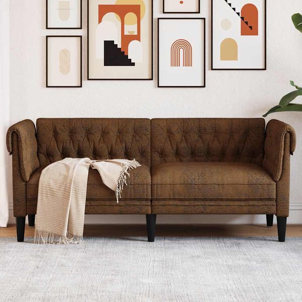 Canapé Chesterfield en tissu - Modèle Edward