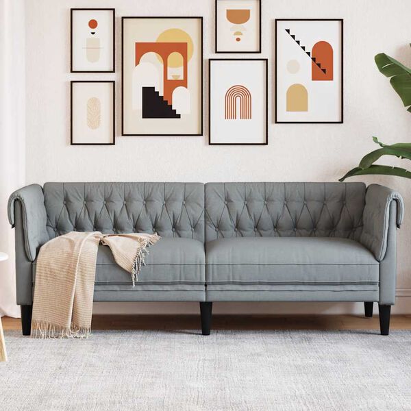 Canapé Chesterfield en tissu - Modèle Edward
