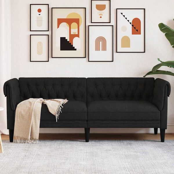 Canapé Chesterfield en tissu - Modèle Edward