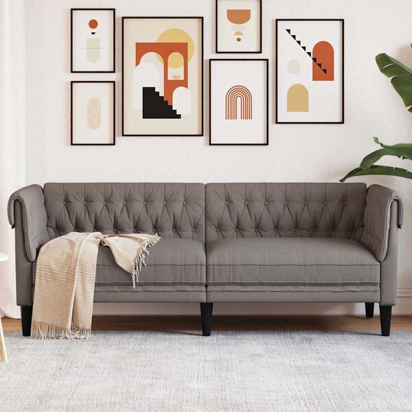 Canapé Chesterfield en tissu - Modèle Edward