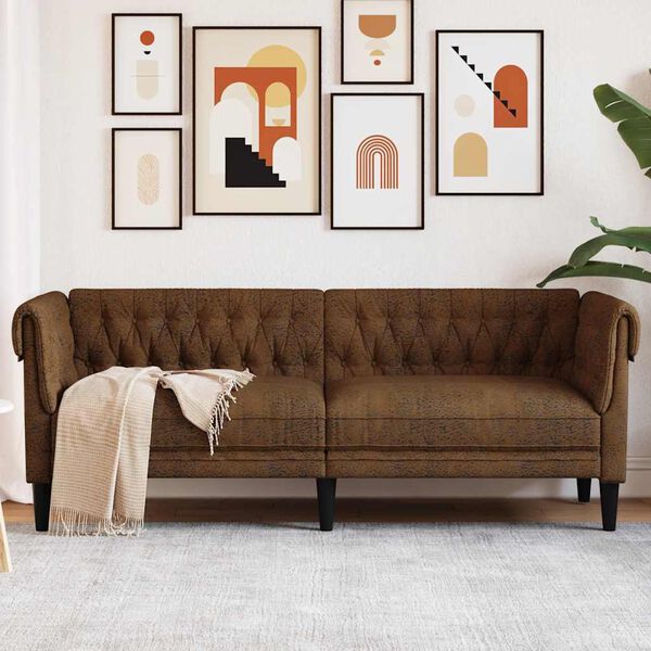 Canapé Chesterfield en tissu - Modèle Edward