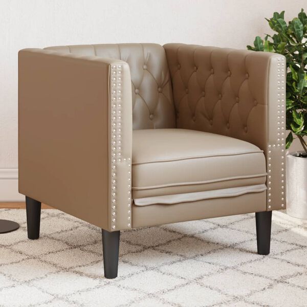Fauteuil Chesterfield en similicuir - Modèle Oscar