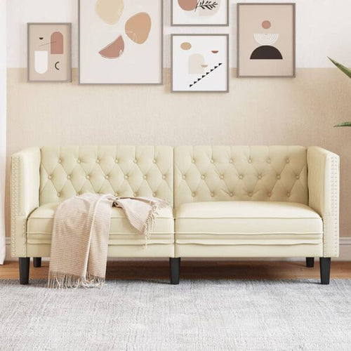 Canapé Chesterfield en similicuir - Modèle Hugo
