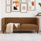 Canapé Chesterfield en similicuir - Modèle Hugo