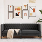 Canapé Chesterfield en similicuir - Modèle Hugo