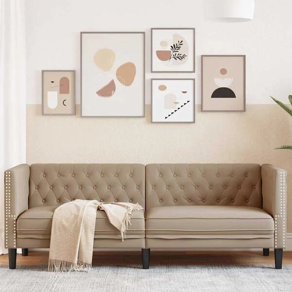 Canapé Chesterfield en similicuir - Modèle Hugo