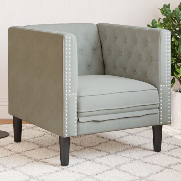 Fauteuil Chesterfield en velours - Modèle Georges