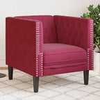 Fauteuil Chesterfield en velours - Modèle Georges