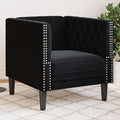 Fauteuil Chesterfield en velours - Modèle Georges