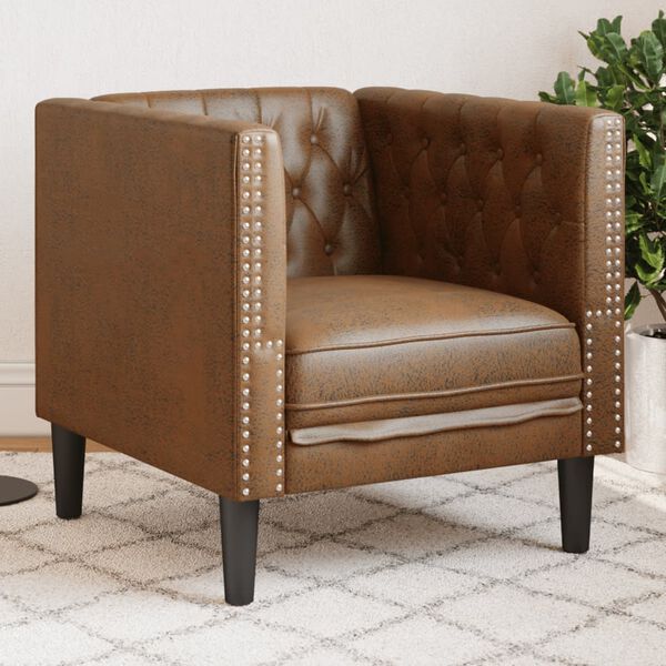 Fauteuil Chesterfield en velours - Modèle Georges