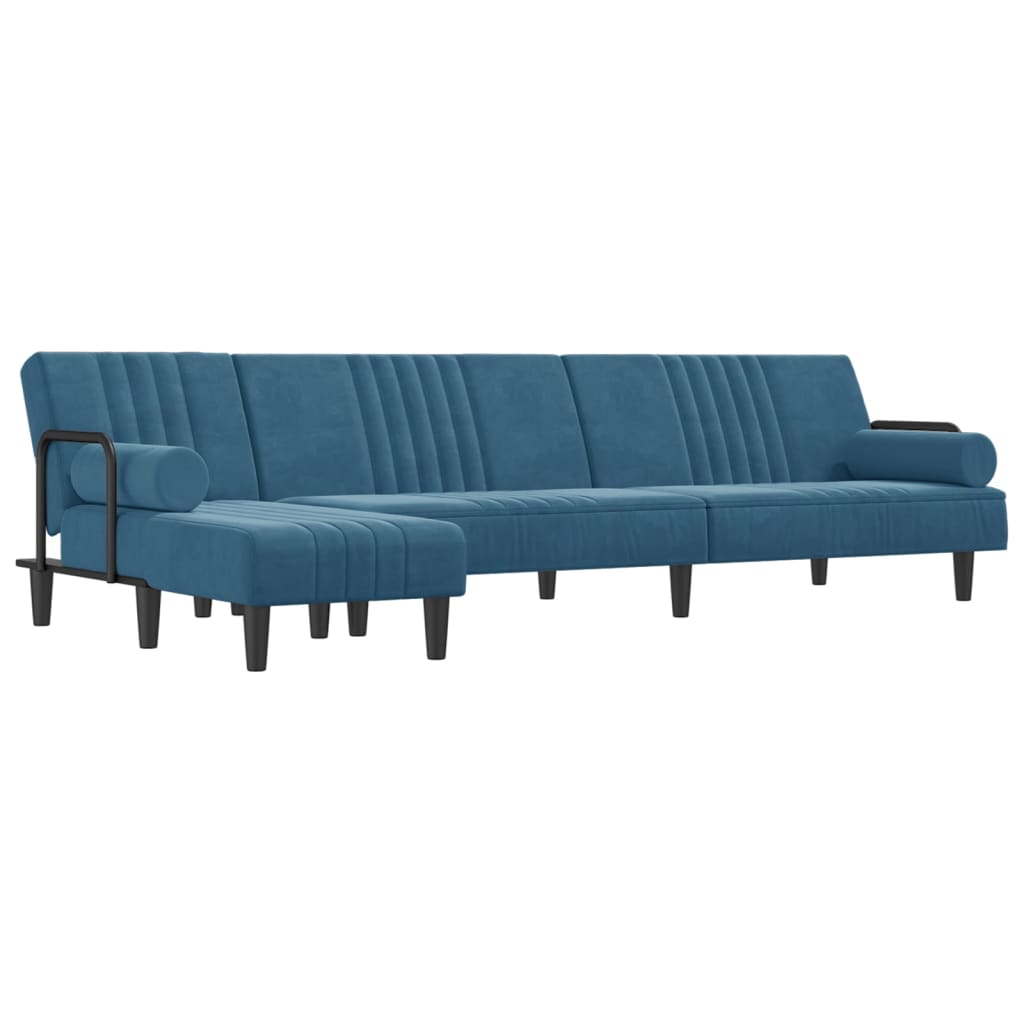 Canapé d'angle convertible en velours - Modèle Maëlis