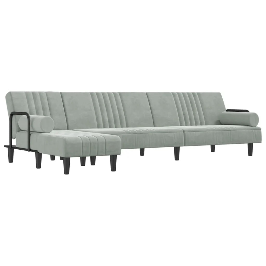 Canapé d'angle convertible en velours - Modèle Maëlis