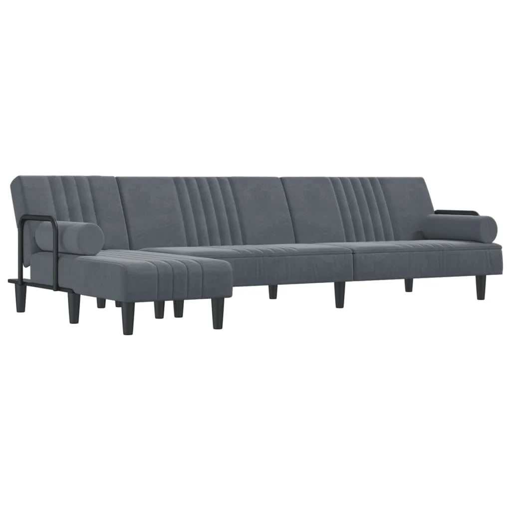 Canapé d'angle convertible en velours - Modèle Maëlis