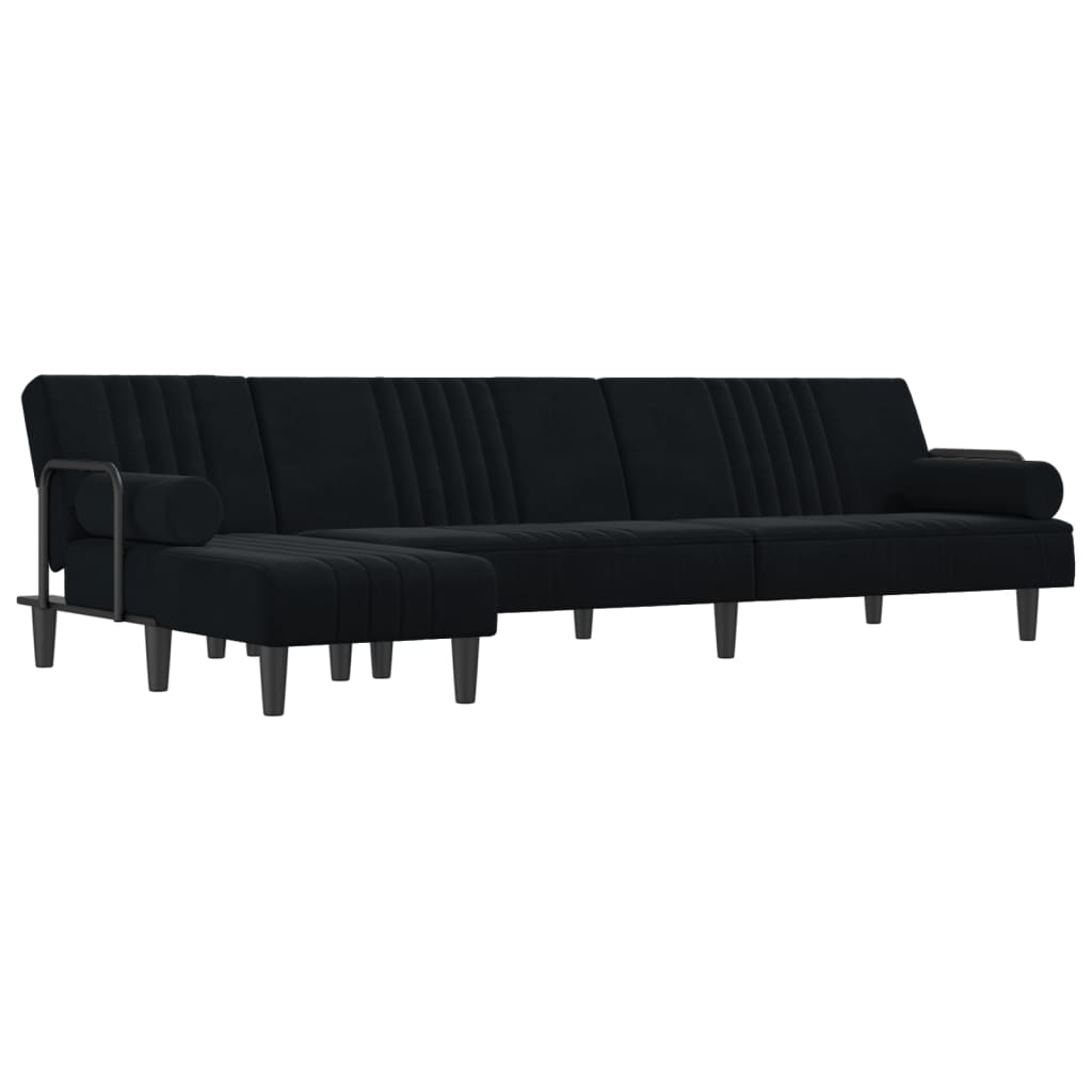 Canapé d'angle convertible en velours - Modèle Maëlis