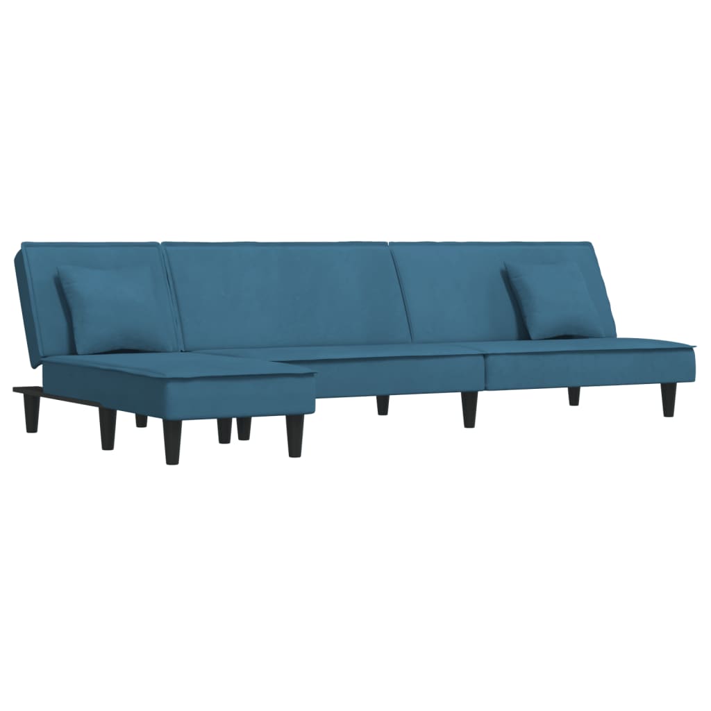 Canapé d'angle convertible en velours - Modèle Timo
