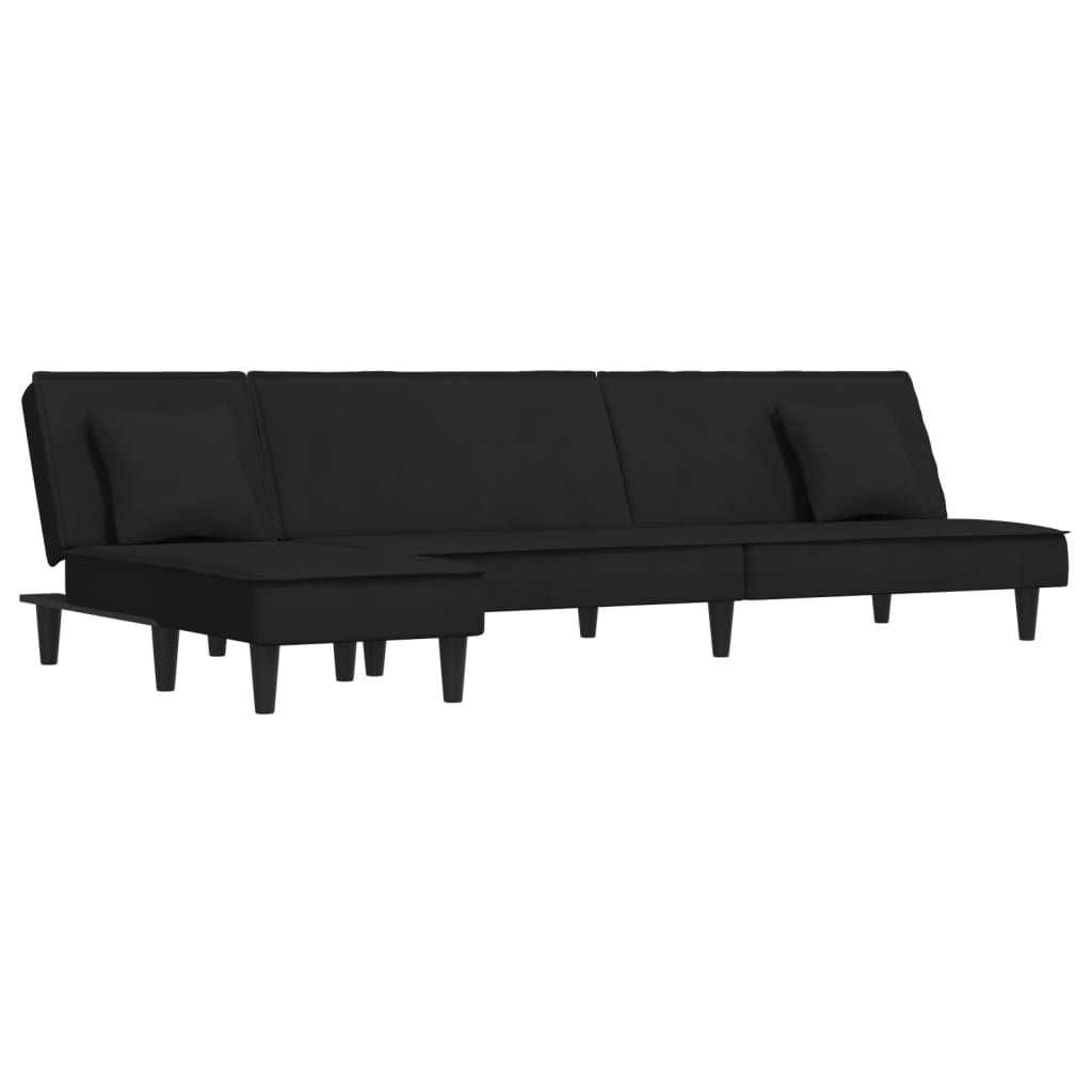 Canapé d'angle convertible en velours - Modèle Timo