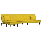 Canapé d'angle convertible en velours - Modèle Timo